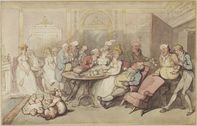 Na het diner door Thomas Rowlandson